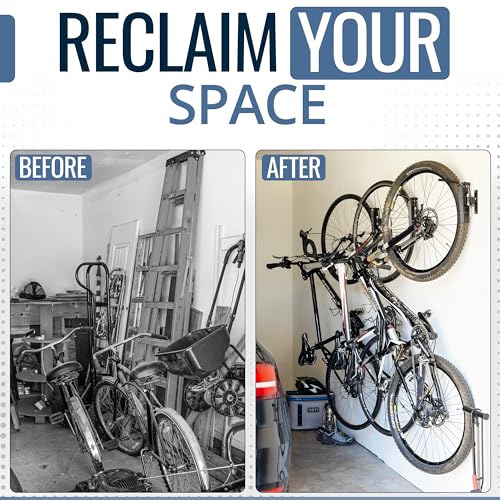 StoreYourBoard Swivel Bike Wall Rack | Heavy-Duty Steel Garage Hanger