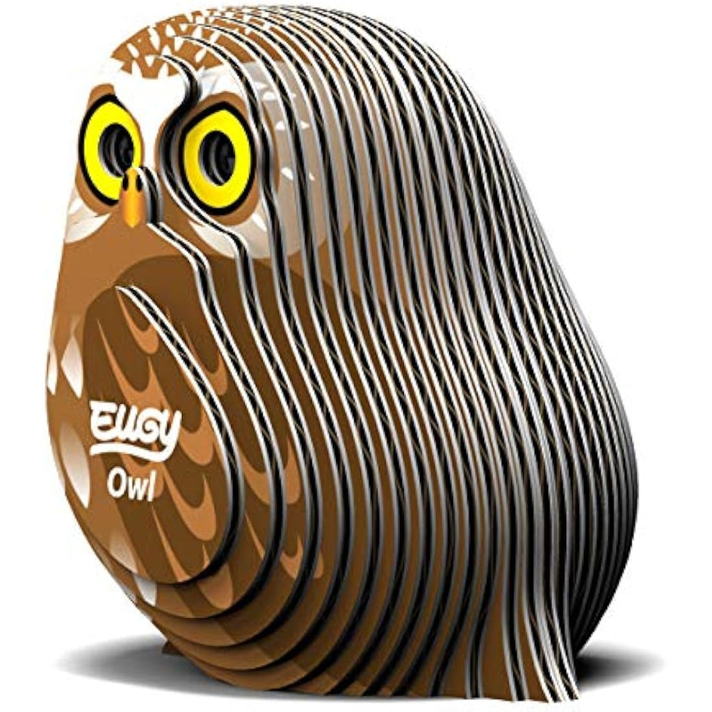 EUGY Owl 3D Paper Puzzle – Eco-Friendly Cardboard DIY Animal Figure