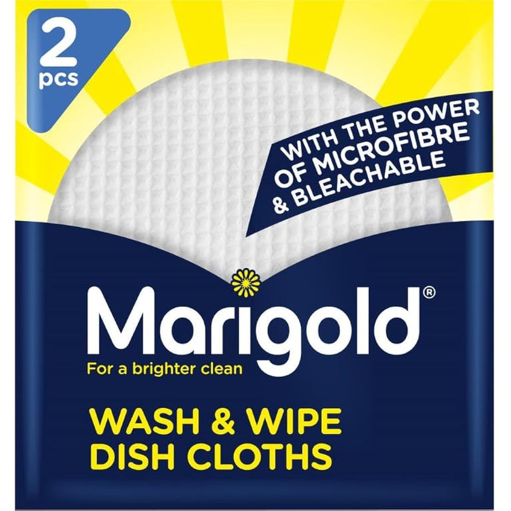 Marigold Wash and Wipe Microfiber Kitchen Cloths – 12 Packs of 2