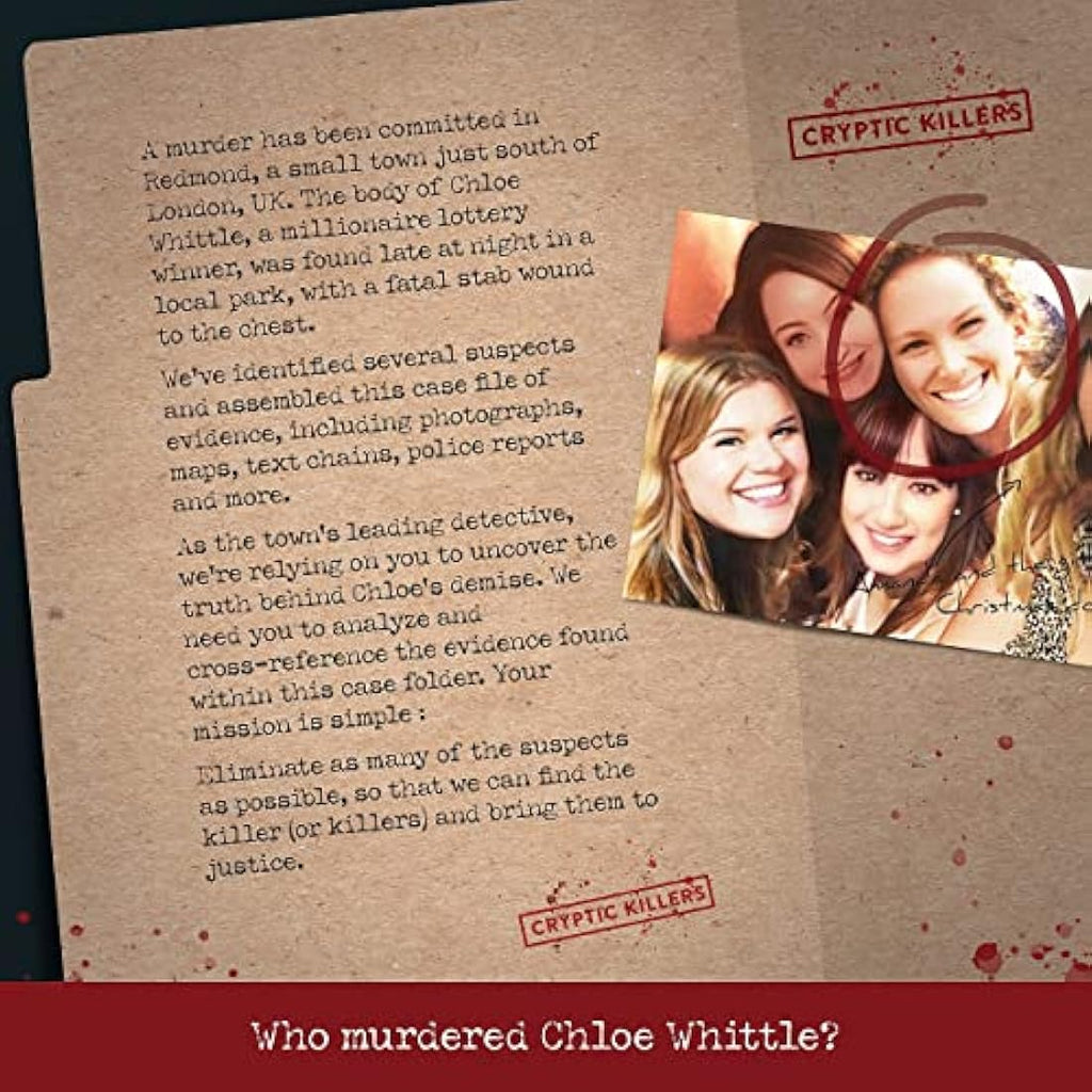 Cryptic Killers Murder of a Millionaire - Cold Case Mystery Detective Game
