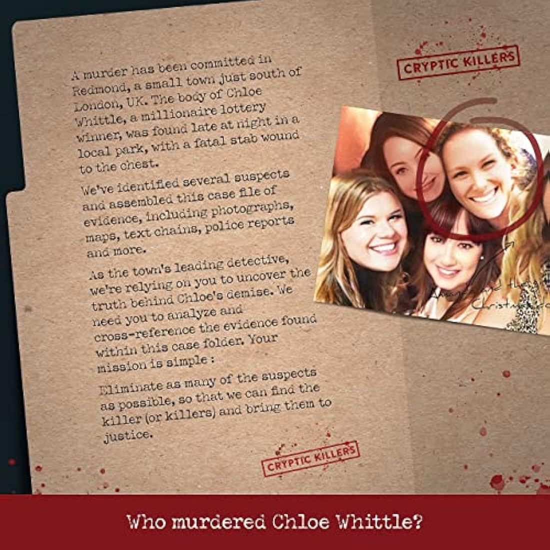 Cryptic Killers Murder of a Millionaire - Cold Case Mystery Detective Game