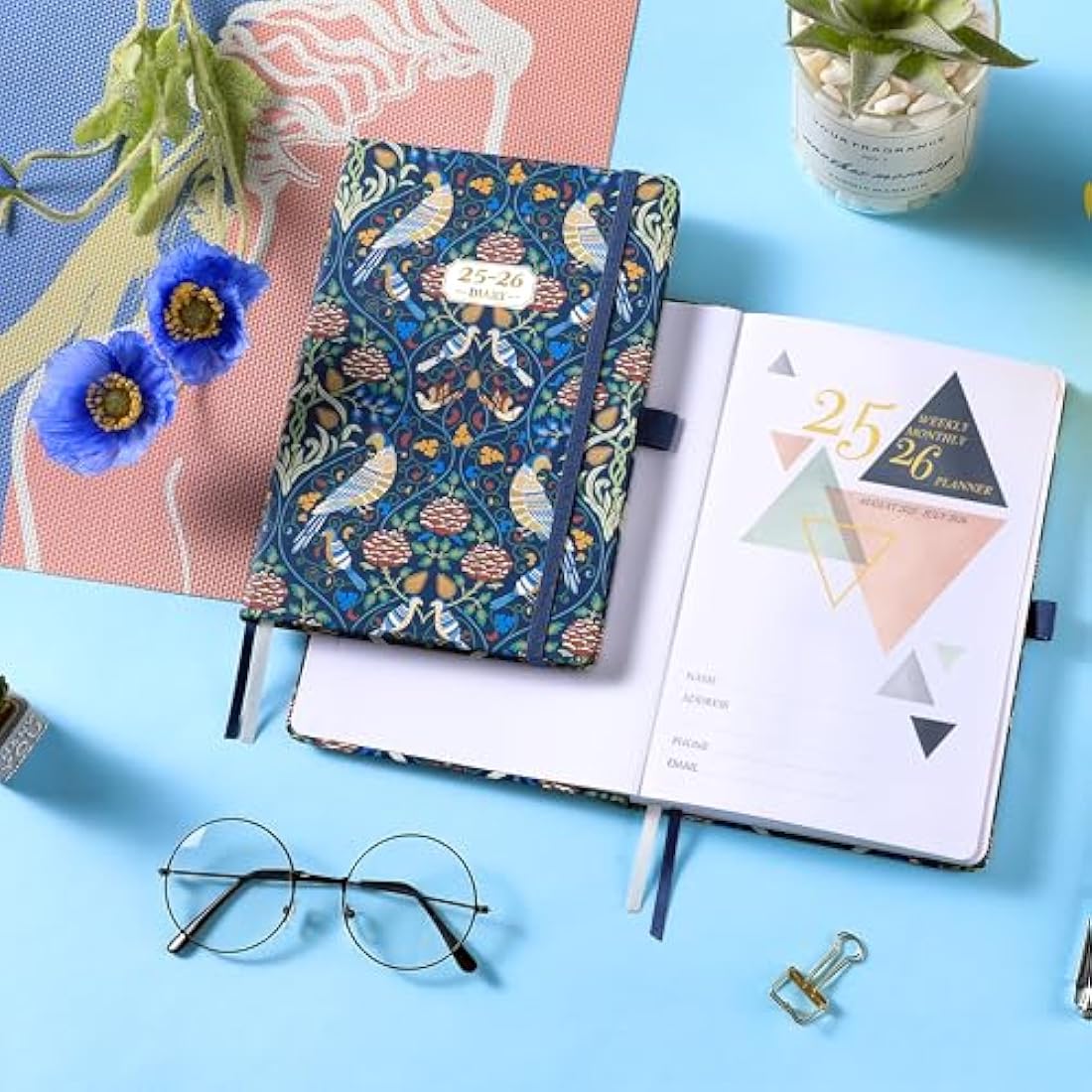Academic Diary 2025-2026 – A5 Week to View Hardcover Planner
