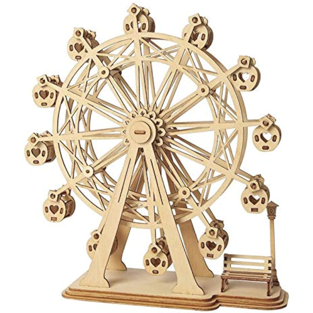 Rolife 3D Wooden Ferris Wheel Puzzle - Mechanical Model Kit for Adults