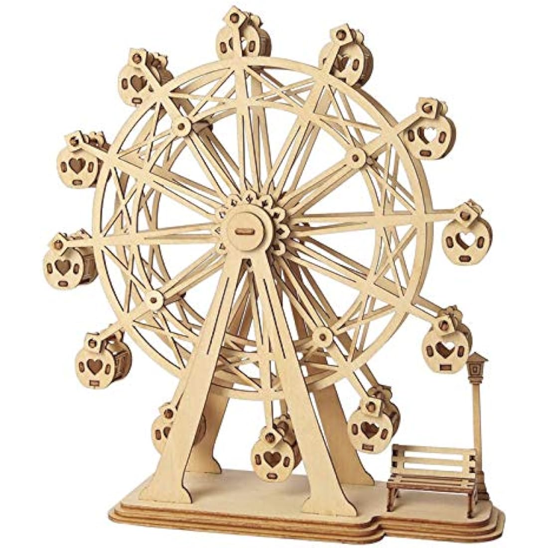 Rolife 3D Wooden Ferris Wheel Puzzle - Mechanical Model Kit for Adults