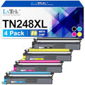 LxTek TN-248XL Compatible Toner Cartridges for Brother MFC-L3740CDWE, 4-Pack
