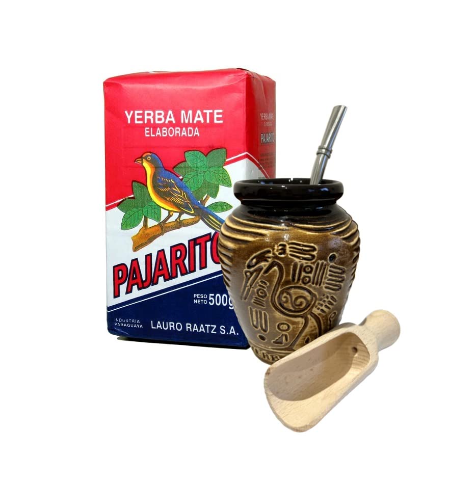 Pajarito Elaborada Yerba Mate Tea Set – Complete Kit with Gourd & Bombilla