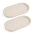 Ceramic Bathroom Vanity Tray Set – 2 Pcs Minimalist Organizer