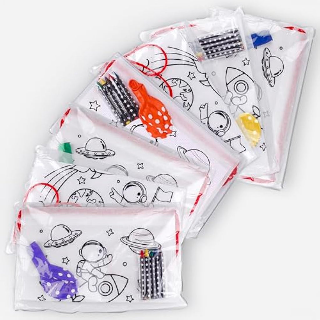 Space Coloring Backpacks - 25 Pack Reusable Party Favors