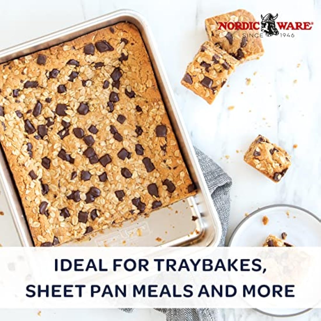 Nordic Ware Naturals 9x13 Rectangular Cake Pan | Aluminum Bakeware