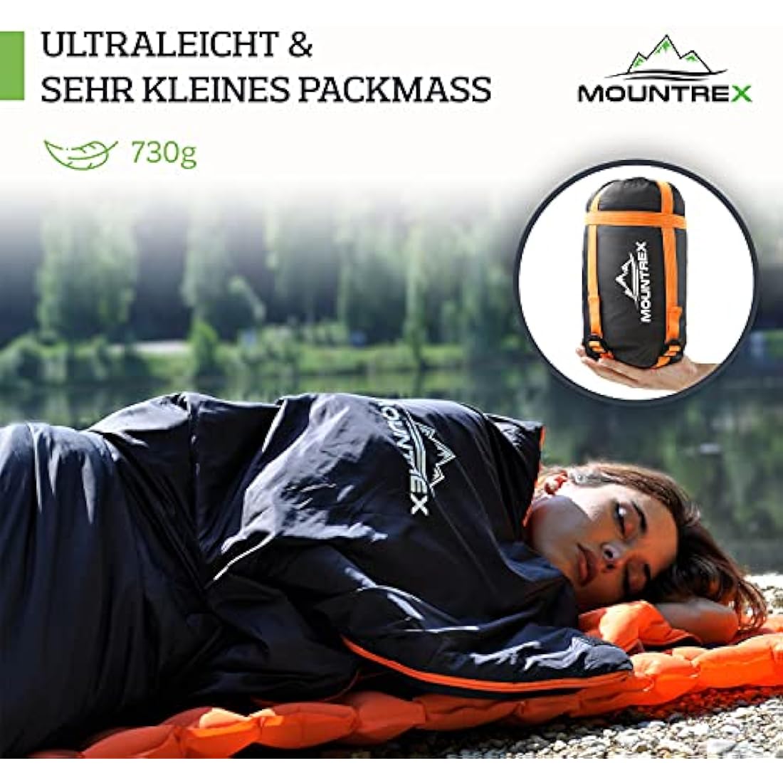 Mountrex Ultralight Summer Sleeping Bag – 700g Compact Blanket Design