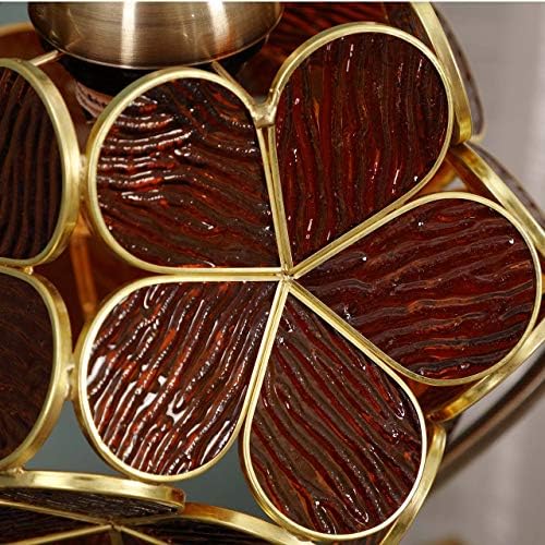 Bieye Tiffany Style Stained Glass Cherry Blossom Table Lamp – Brass Base
