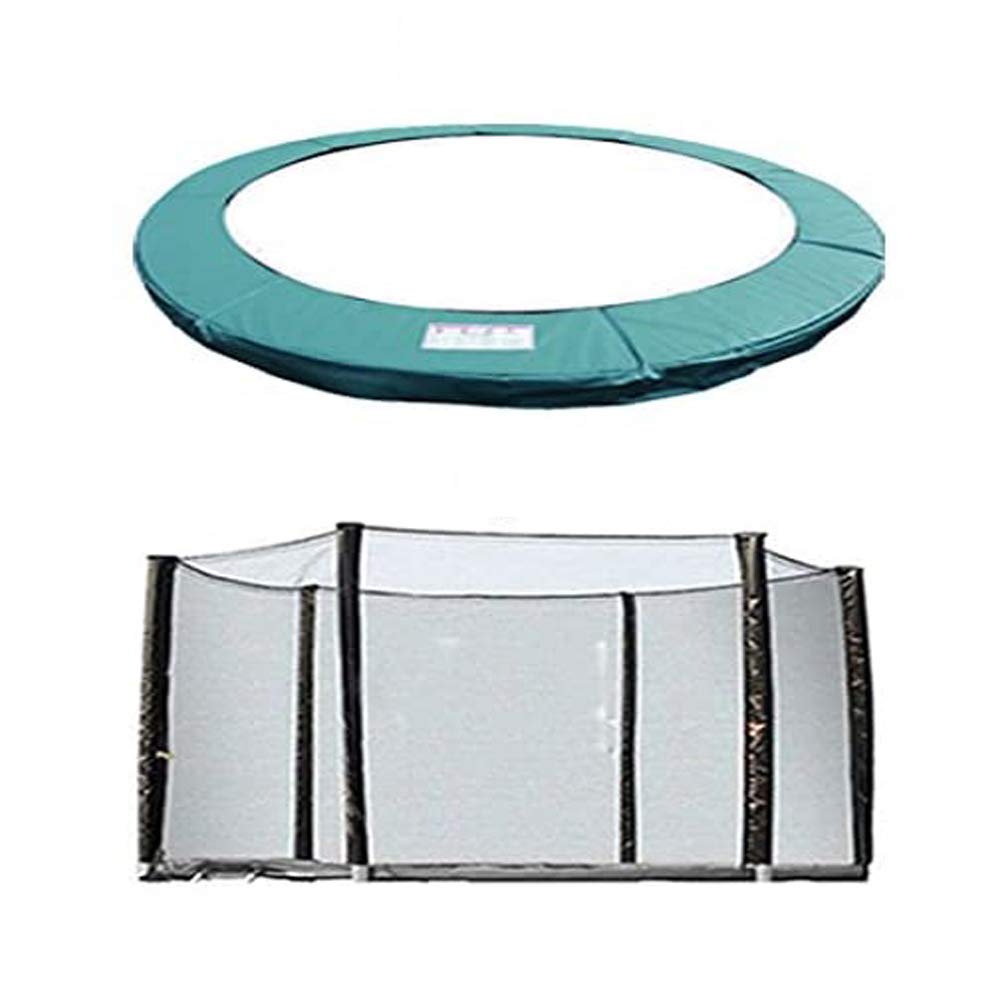 Greenbay 8FT Trampoline Safety Pad and Net Enclosure Set – Green