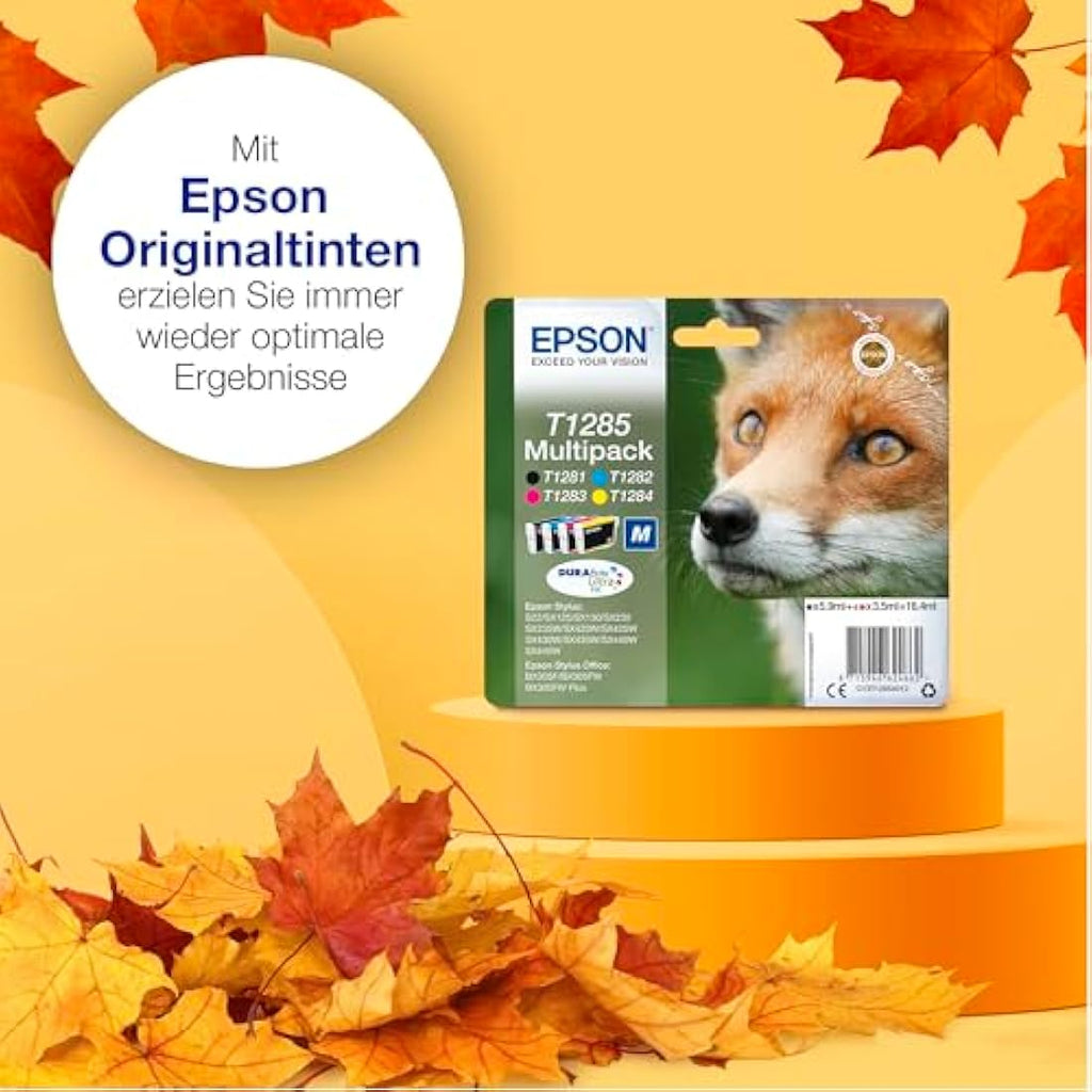 Epson T1285 Fox Genuine Multipack – 4-Color DURABrite Ultra Ink