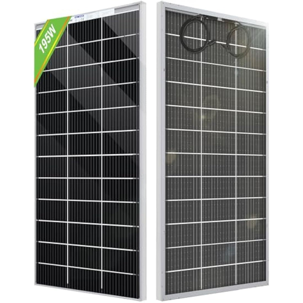ECO-WORTHY 195W 12V Bifacial Monocrystalline Solar Panel for RV & Boat