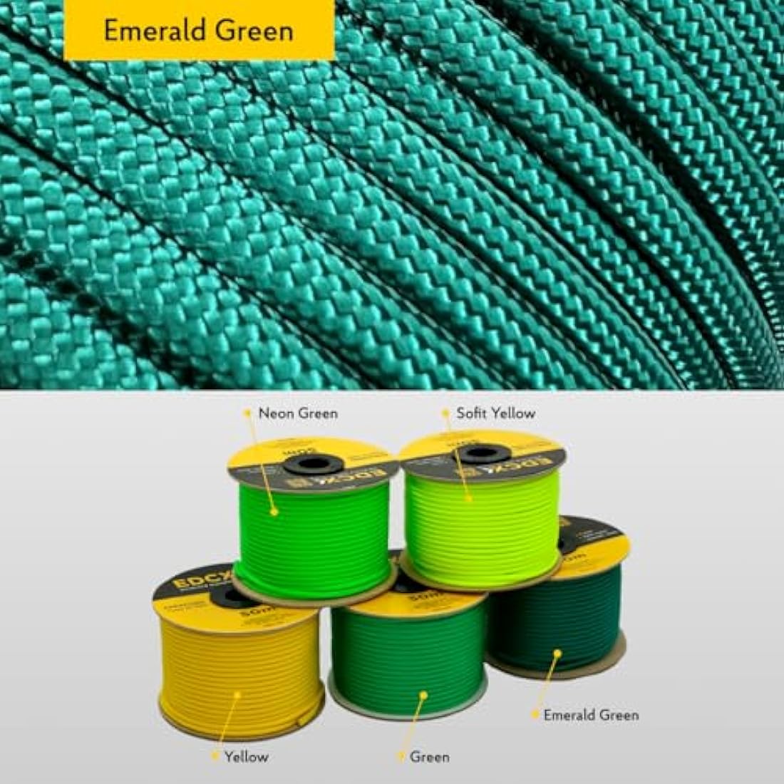 EDCX 550 Paracord – 4mm 7-Strand Nylon Rope for Camping and DIY