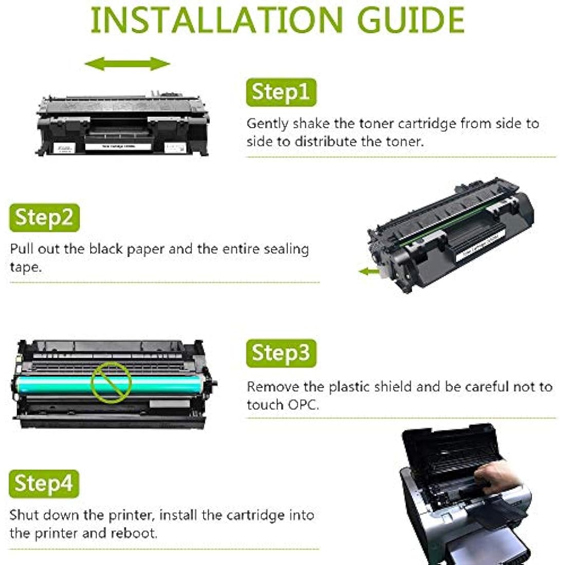 ZOOMTEC CE505A 05A Black Toner Cartridge for LaserJet P2035 P2055 | 2 Pack