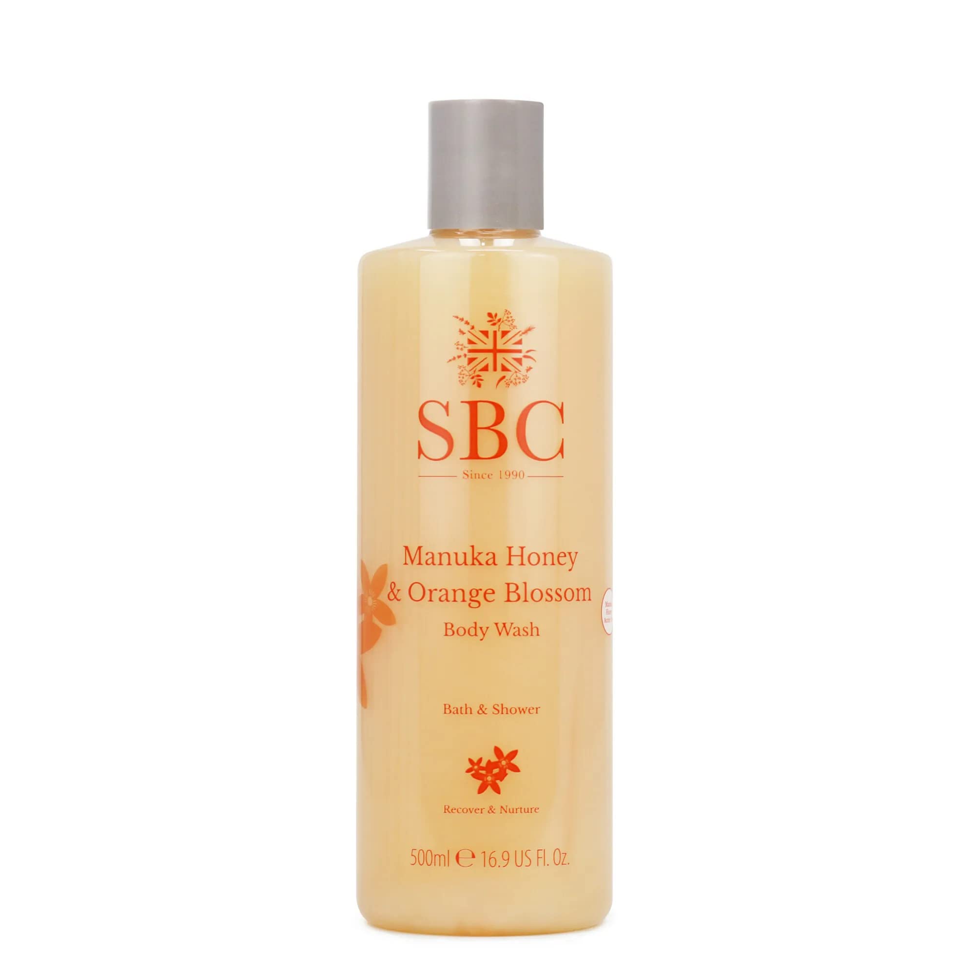 SBC Skincare Manuka Honey & Orange Blossom Body Wash & Bubble Bath 500ml