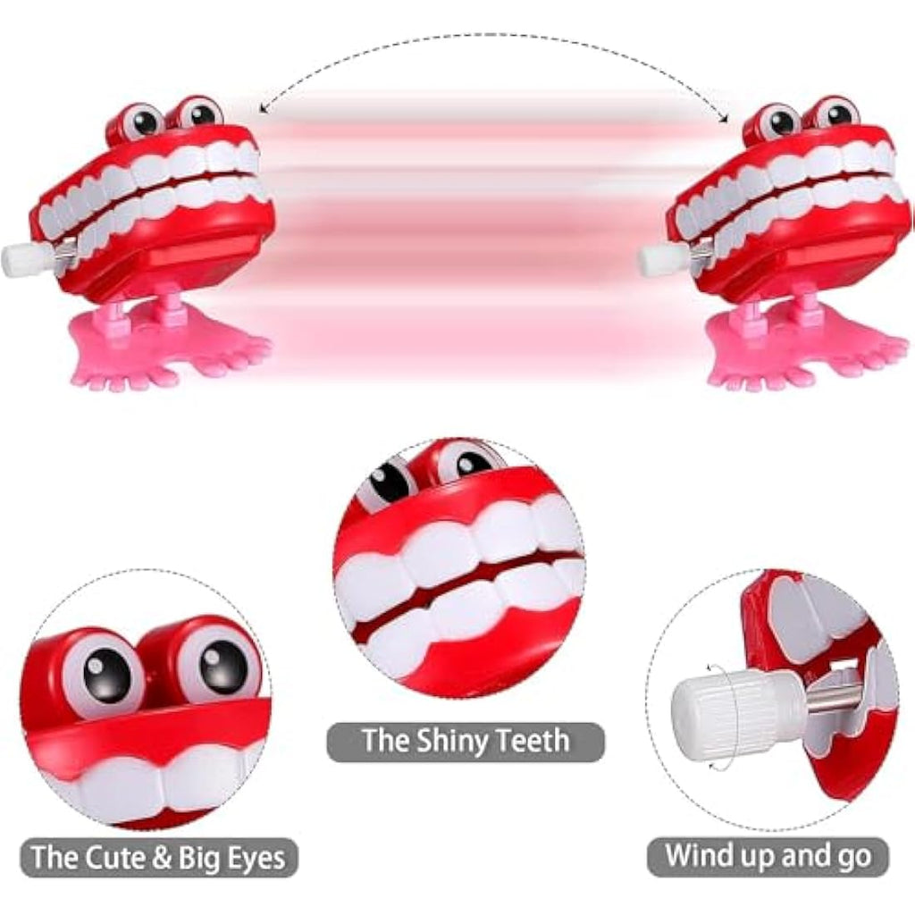 Jolof Store Chattering Teeth Wind Up Toy – 5 Style Novelty Party Favors