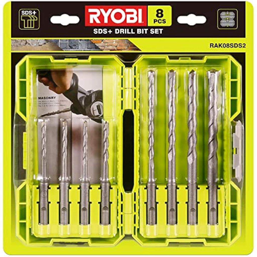 Ryobi SDS+ Masonry Drill Bit Set for Concrete - 8 Piece (5-12mm)