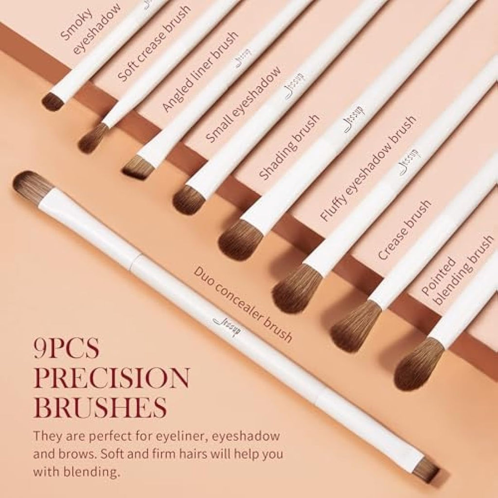 Jessup 14Pcs Makeup Brush Set | Premium Synthetic Kit with Gift Box