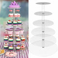 LANLONG 6 Tier Acrylic Cupcake Stand | 51cm Tall Clear Dessert Tower