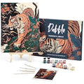 Dabble Paint by Numbers Kit for Adults - Floral Canvas with Acrylic Paint