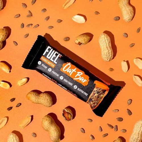 FUEL10K Peanut Butter Oat Bars | High Protein Vegan Snacks | 16 x 45g