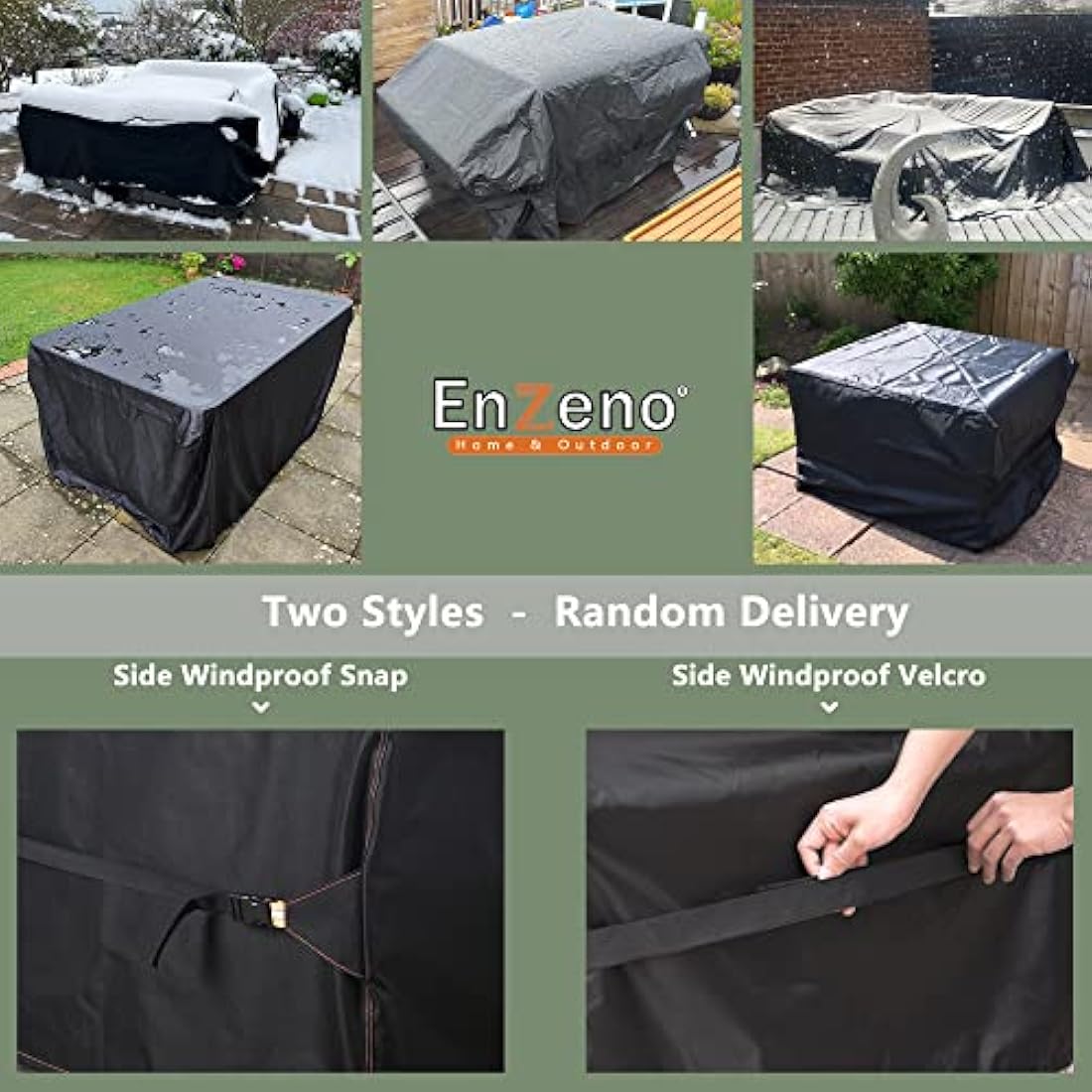Enzeno Waterproof Garden Furniture Cover | 200x200cm Oxford Fabric