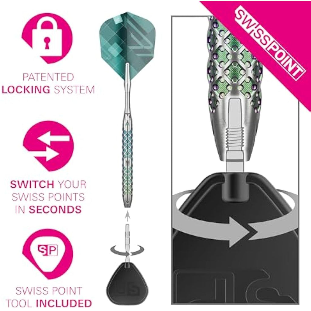 Target Darts Rove 90% Tungsten Steel Tip Swiss Point Darts Set