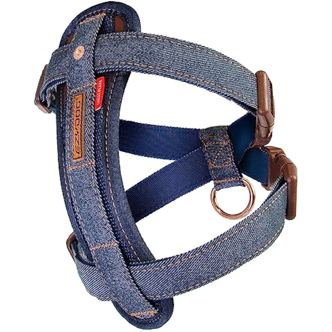 EZYDOG Classic Chest Plate Dog Harness | Reflective No Pull - Denim