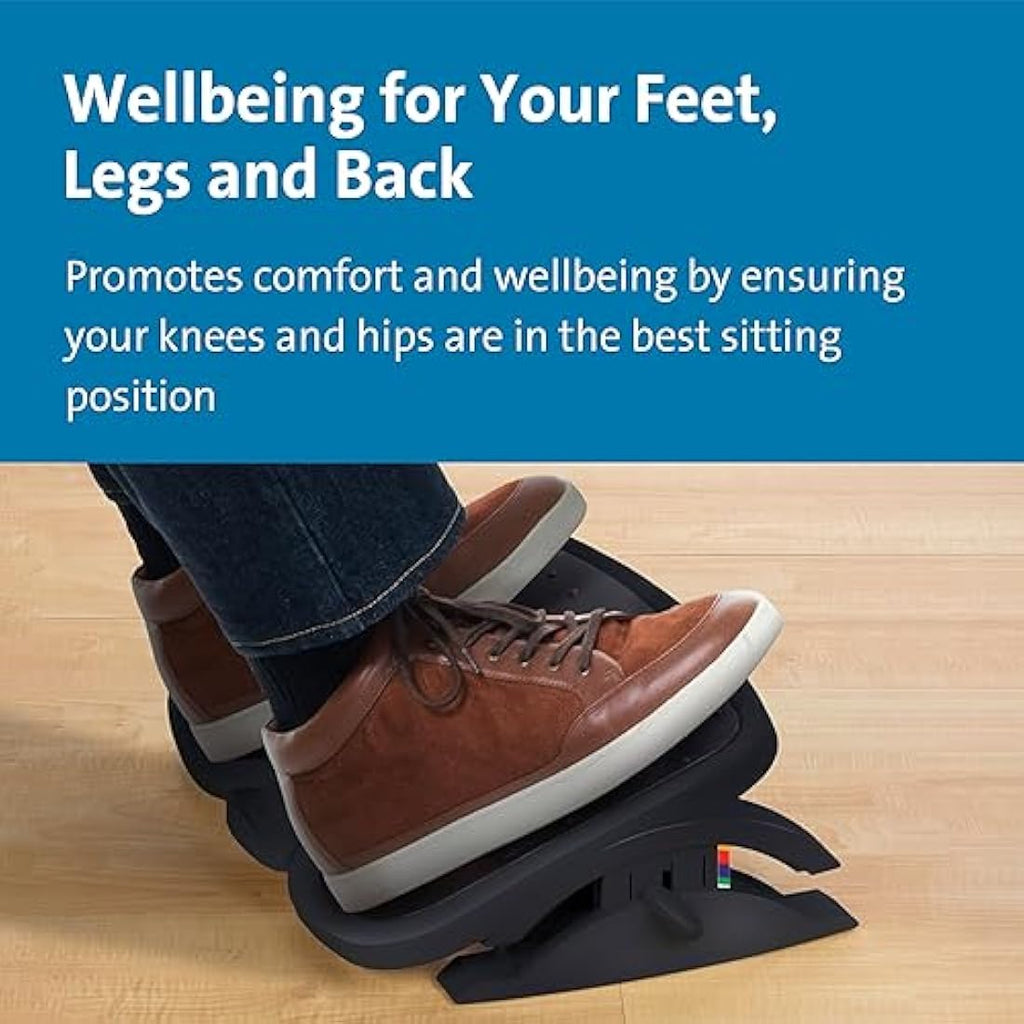 Kensington SoleMate Plus Adjustable Ergonomic Foot Rest – Black