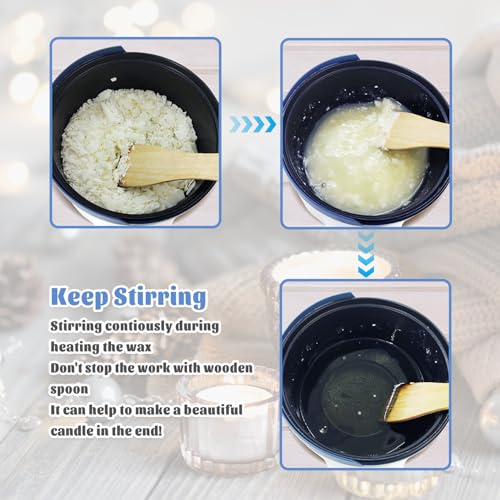 Ksedcon Electric Wax Melter | 1.5L Non-Stick Candle Making Pot with Lid