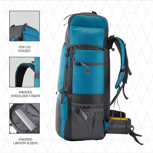 TRAWOC STONEX 60L Trekking Rucksack – Hiking Travel Backpack for Men & Women