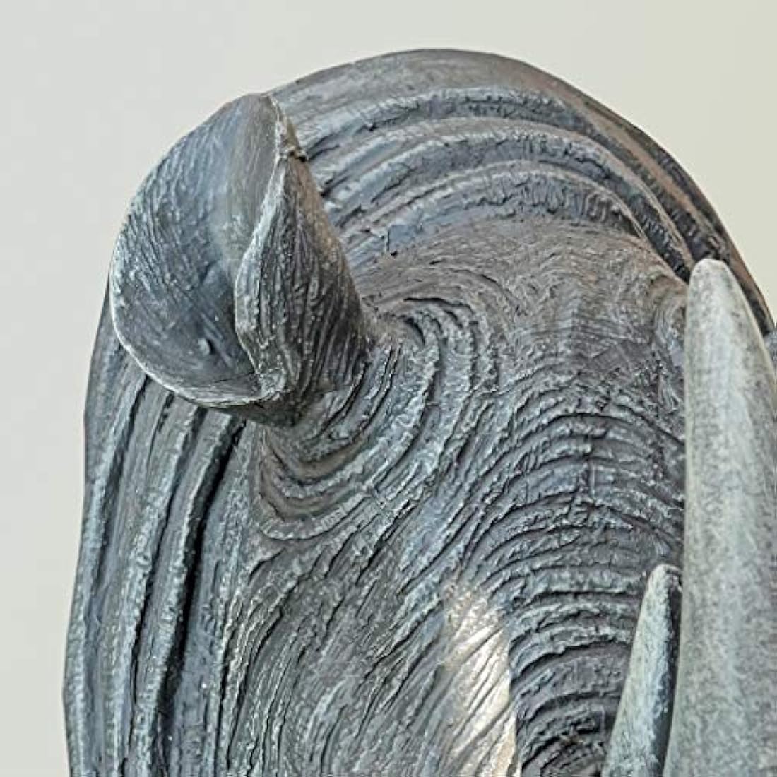 Rhino Wall Art – Grey Resin Animal Head Hanging Sculpture