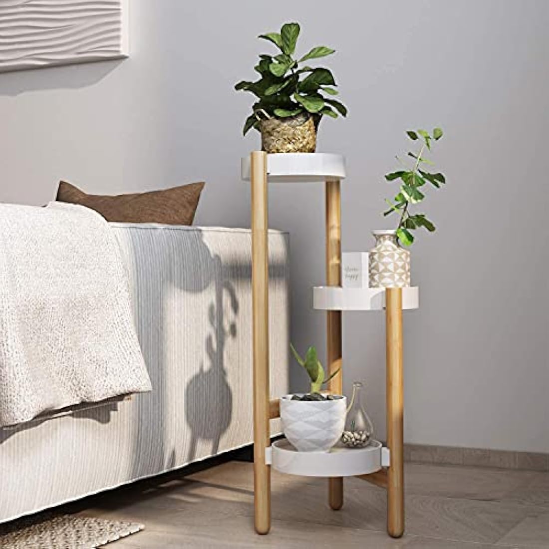 Jolof Store 3-Tier Bamboo Plant Stand – Tall Indoor Corner Display Rack