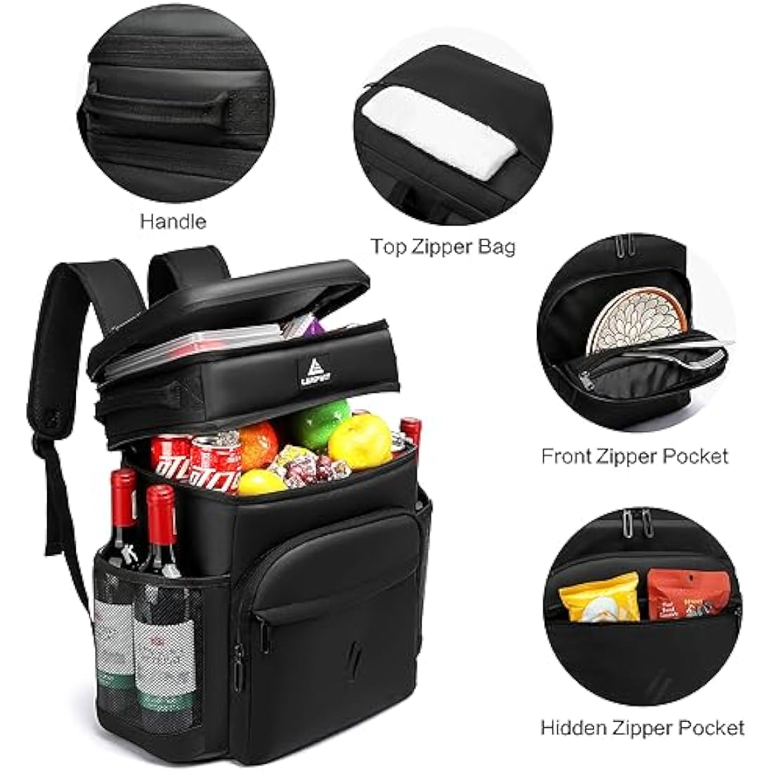 Laripwit 54-Can Insulated Cooler Backpack | Leak-Proof PU Leather Rucksack