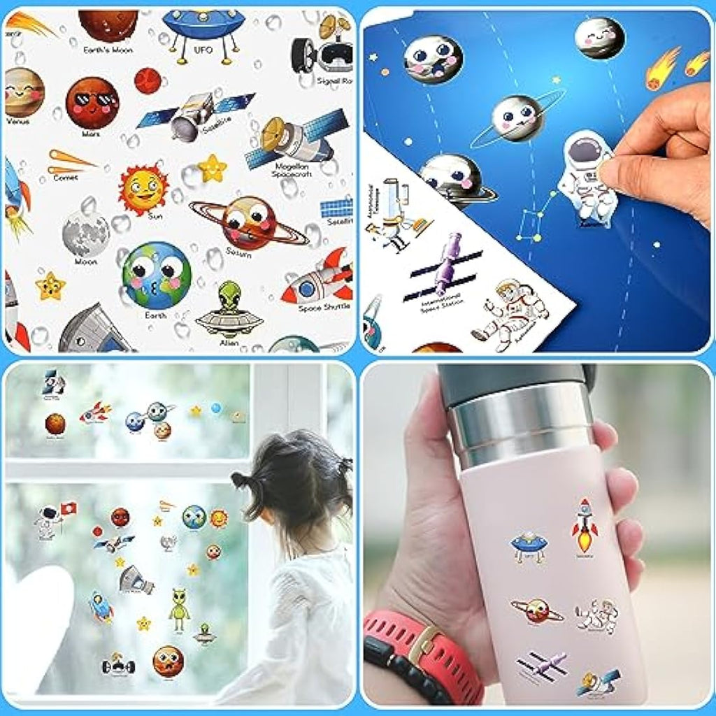 Jolof Store Space 3D Puffy Sticker Book – 88 Pcs Reusable Sensory Toy