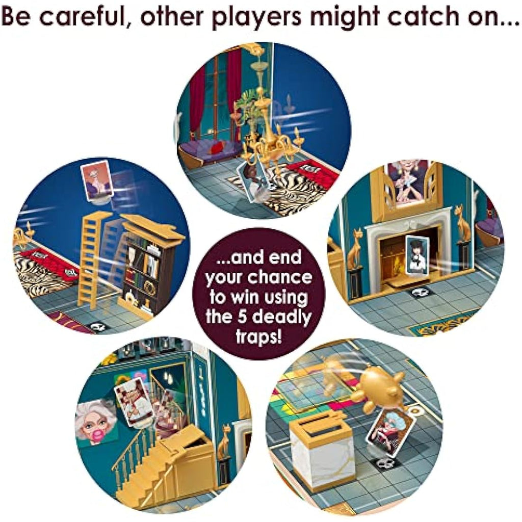Ideal 13 Dead End Murder Mystery Mansion Board Game - 2-6 Players