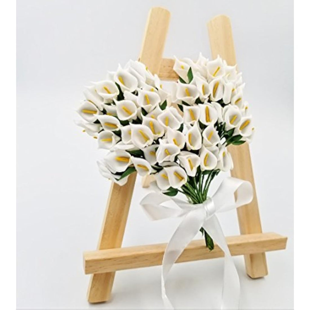 Jolof Store 144pcs White Foam Calla Lily Artificial Flowers for Crafts