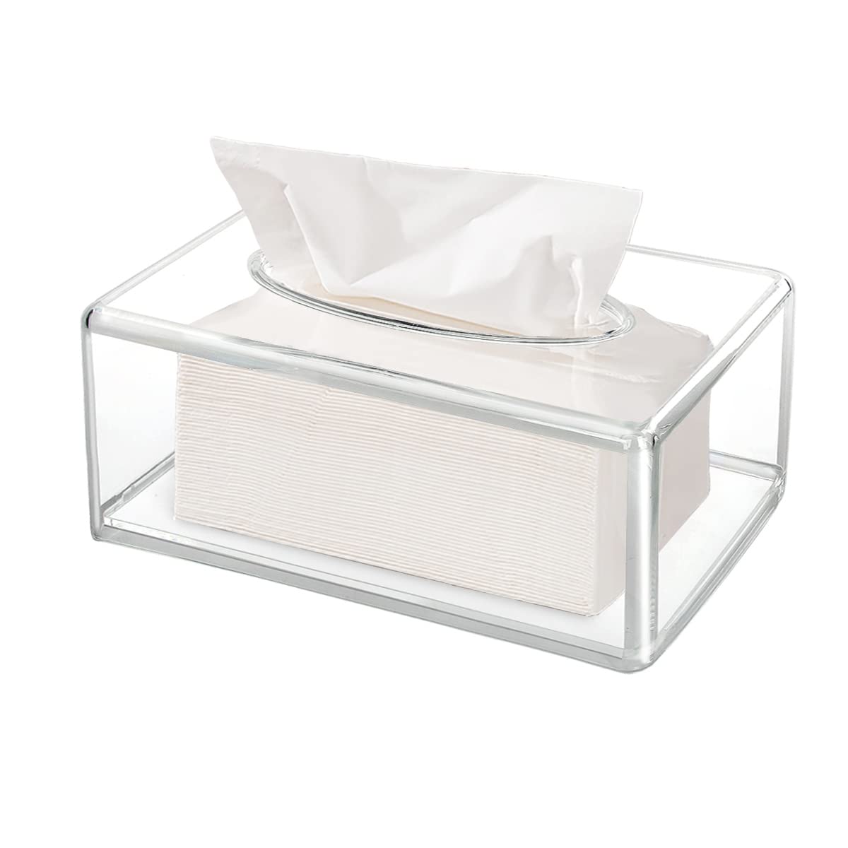 Jolof Store Clear Acrylic Tissue Box Cover – Rectangular Napkin Dispenser