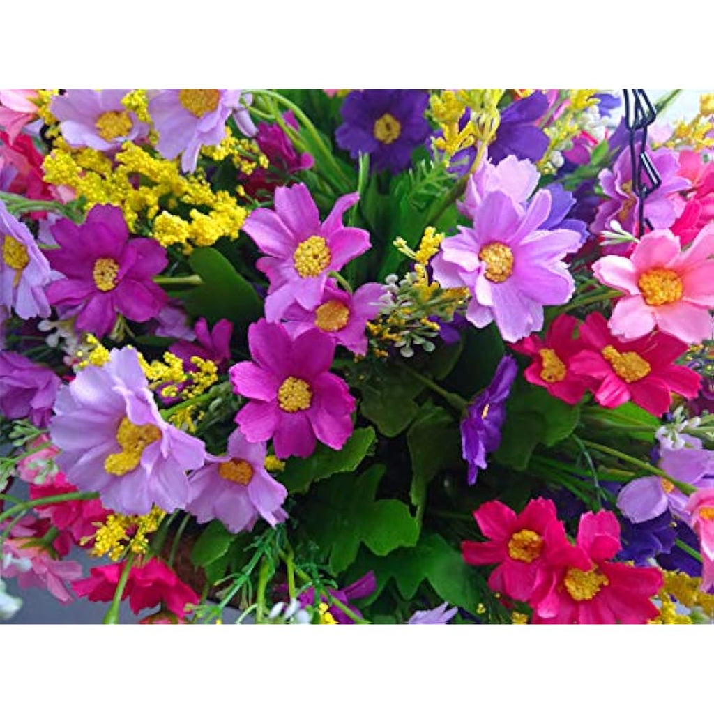 Artificial Silk Daisy Hanging Basket – DIY Floral Decor (Big)