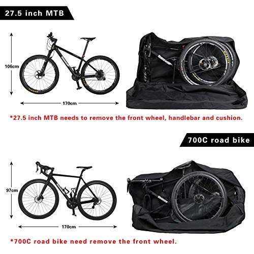 Rhinowalk Bike Carrying Bag – 1680D Travel Case for MTB and Road Bikes