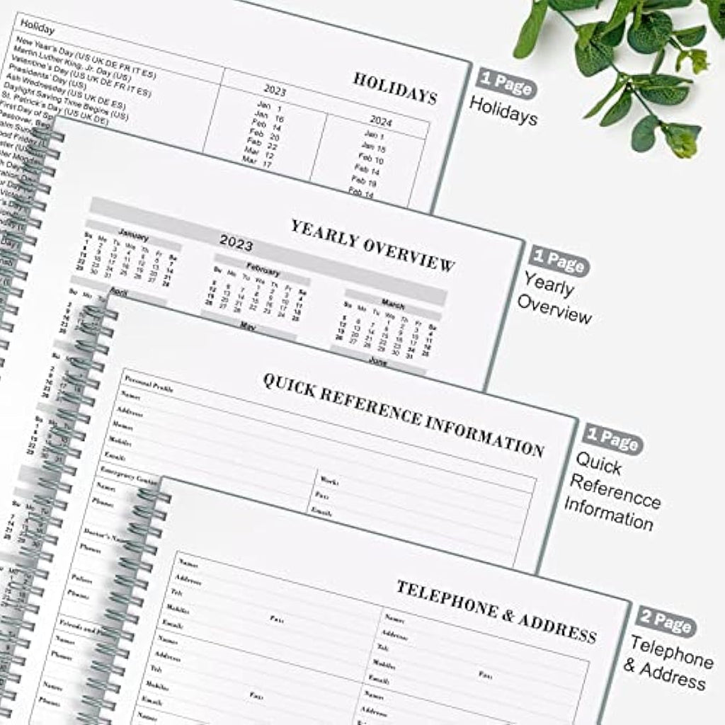 Jolof Store Undated Daily Planner – 8.5x11 Hourly Schedule & ADHD Organizer