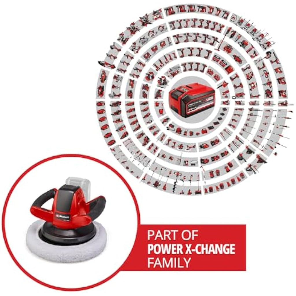Einhell Power X-Change 18V Cordless Car Polisher & Buffer – 254mm
