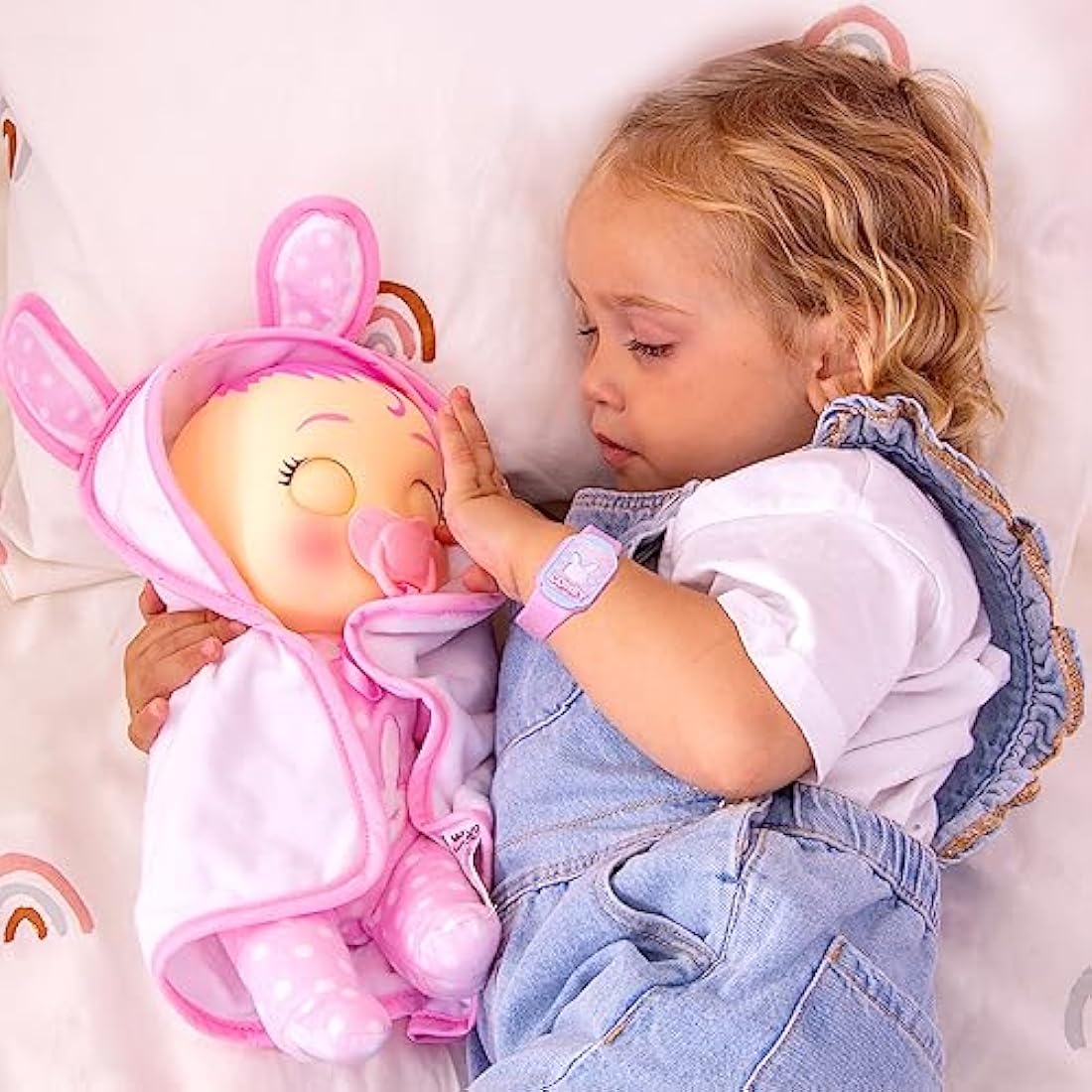 Cry Babies Newborn Coney Interactive Doll with Smart Bracelet and Accessories