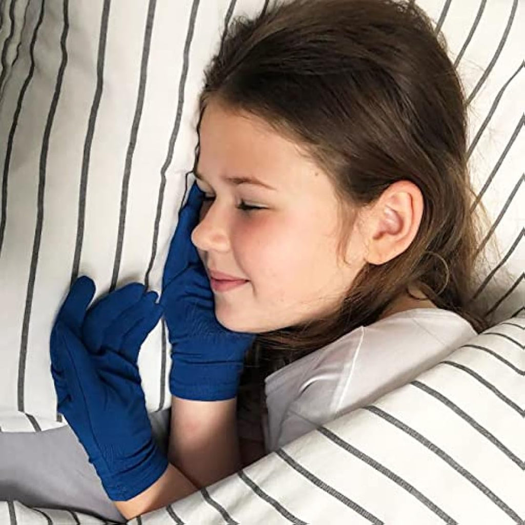 Leafy Boo Bamboo Eczema Gloves for Kids Age 4-6 | Moisturising 3 Pairs