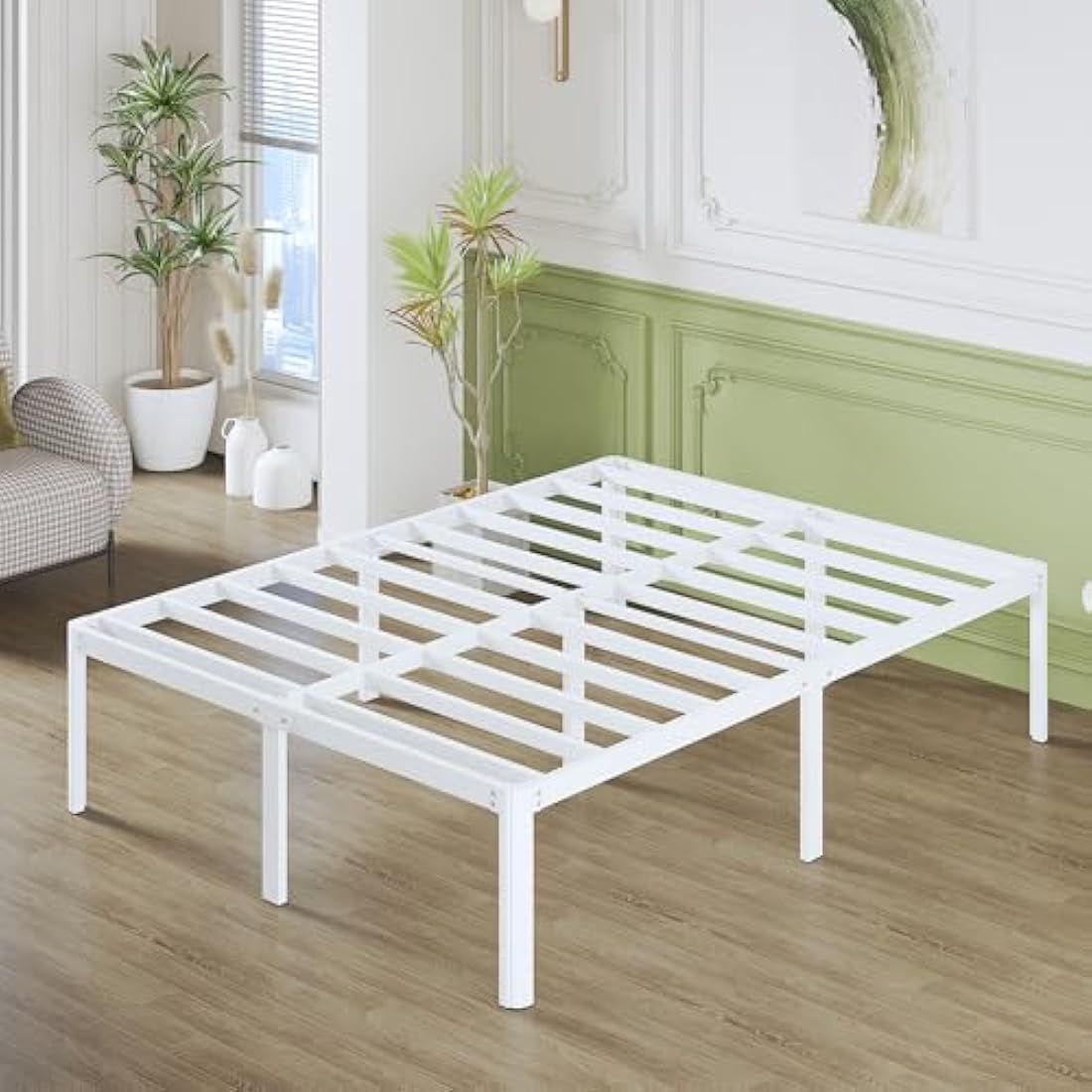 King Size Metal Bed Frame – Heavy Duty with Rounded Corners