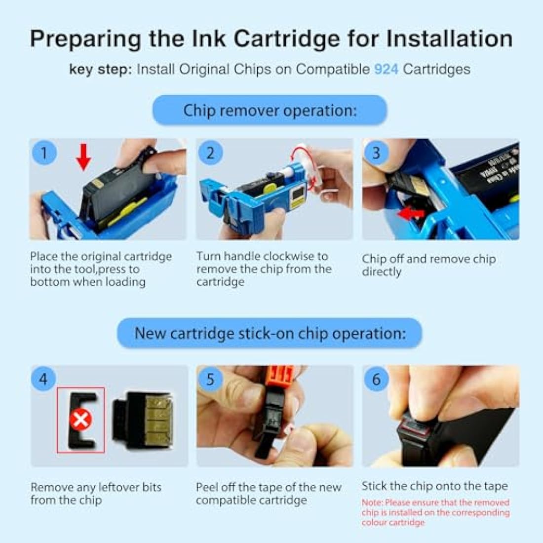 Starink HP 924 Ink Cartridge Replacement 4-Pack for OfficeJet Pro 8120e