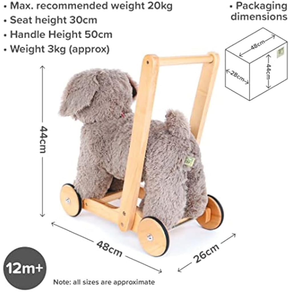 Little Bird Told Me Bailey Dog 2-in-1 Baby Walker & Ride On Toy