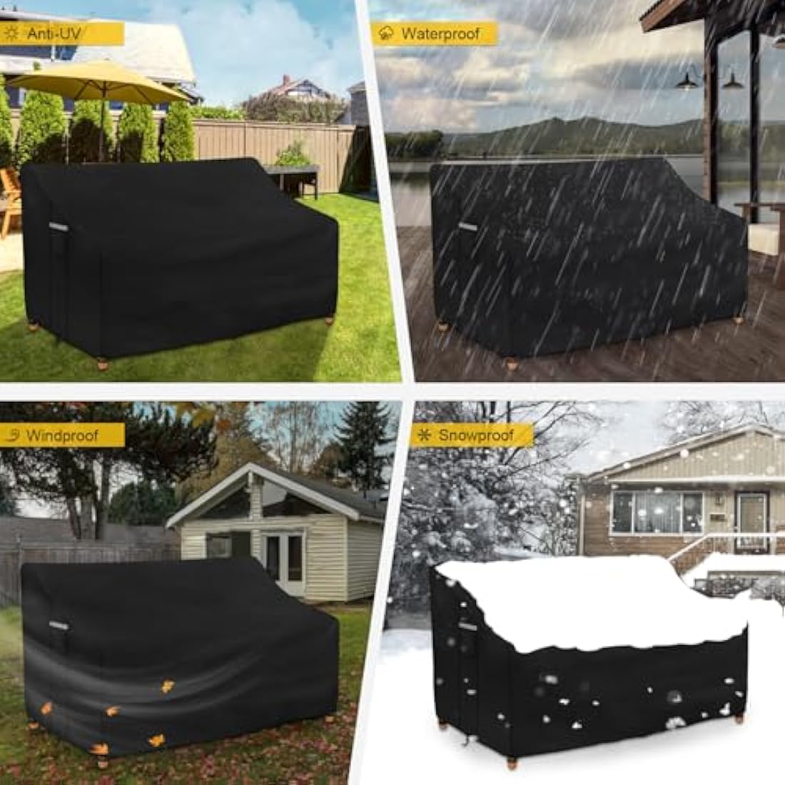 Dokon 2 Seater Garden Bench Cover | Waterproof 420D Oxford Fabric